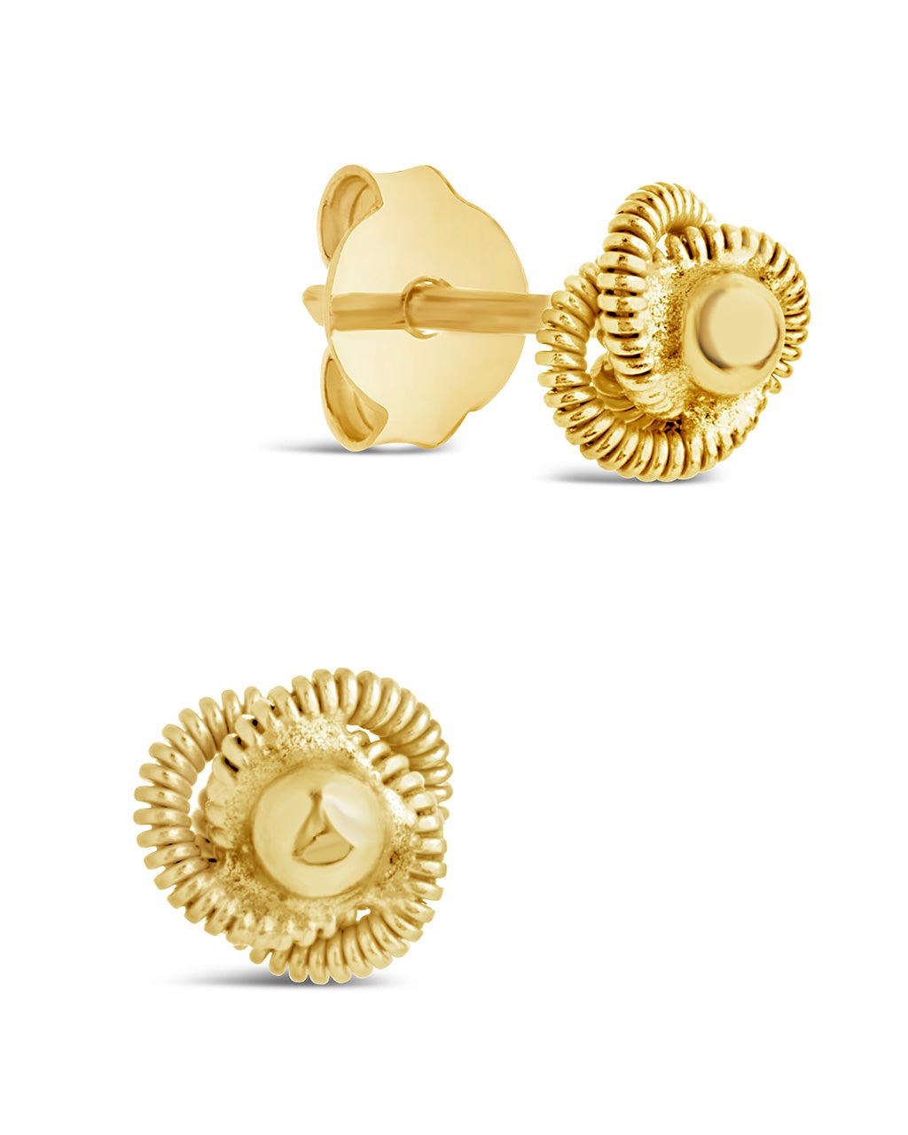 Gold plated silver earring in Classic Leaf design